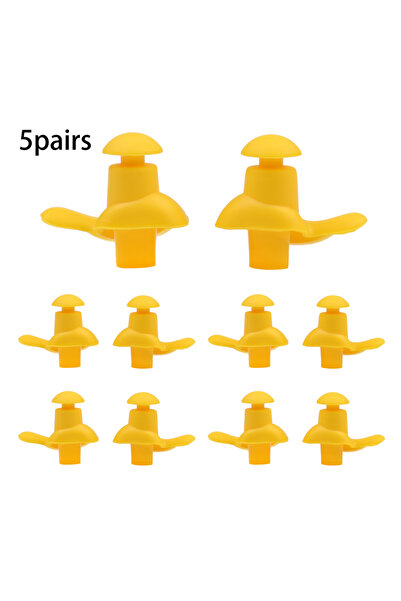 Choice سدادات أذن سيليكون صفراء، 5 أزواج، للسباحة والرياضات المائية - سدادات ...