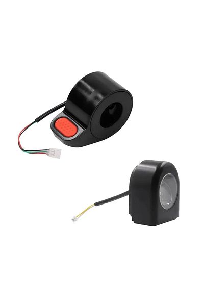 Choice مجموعة مصابيح أمامية بمدخل خنق الإبهام للسكوتر الكهربائي الاحترافي لـ Xiaomi M365 Pro Scooter Finger Thrustler