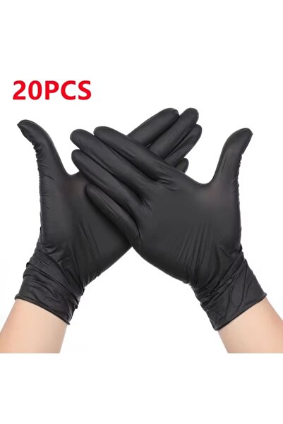 Choice قفازات نتريل سوداء للاستخدام مرة واحدة، مقاس M، 20/50/100 قطعة، قبضة م...