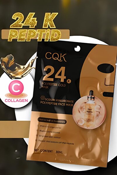qualitytime Peptid Peptide Kağıt Yüz Maskesi 24K Kırışıklık Karşıtı Cilt Yeni...