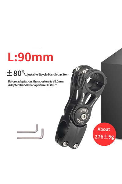 Choice 31.8 × 90 مم قابل للتعديل قوة دراجة جبلية 31.8 ساق مقود دراجة ±80 درجة...