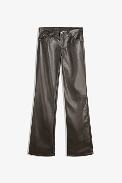 Bershka Suni deri çizme paça pantolon