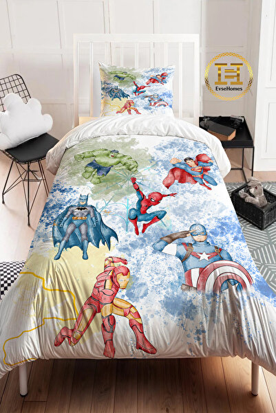 EVSEHOMES مجموعة غطاء لحاف سوبر هيرو