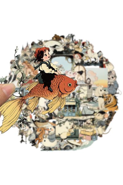 Choice 50PCS 50PCS Children's Fun Manga Graffiti Stickers Handbooks DIY Luggage Notebooks Motorcycles PET W