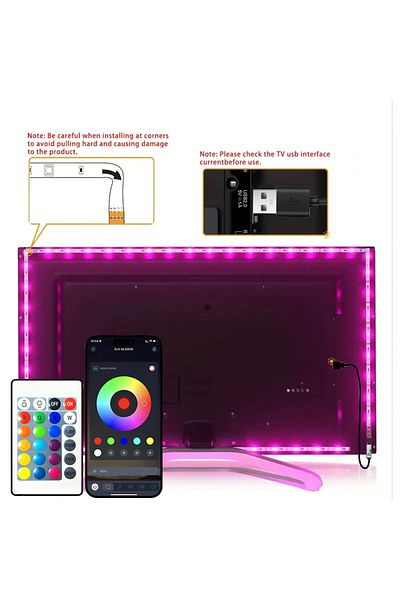 Choice 20m APP 24 key remote 5V LED strip lamp RGB with USB 24 key Bluetooth remote control color-changing