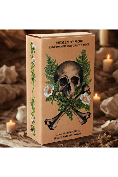 Choice مجموعة أوراق Lenormand وOracle من Memento Mori باللون الرمادي الفاتح م...