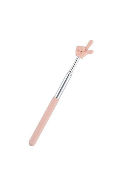 Choice Pink 1pc Finger Shape Mini Pointer Stick 21~68cm Retractable Office and Educational Supplies Teachin
