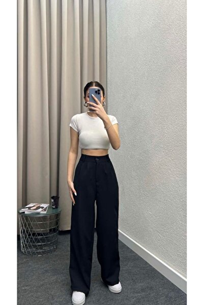 OurStyles Aura>>>>Women's High Belt Pocket and Pleated Double Fabric Pants (New Season)
