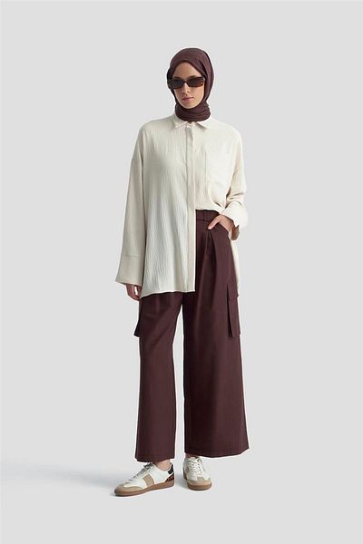 Armine Cămașă de bază cu buzunare 25KD4003 Sand