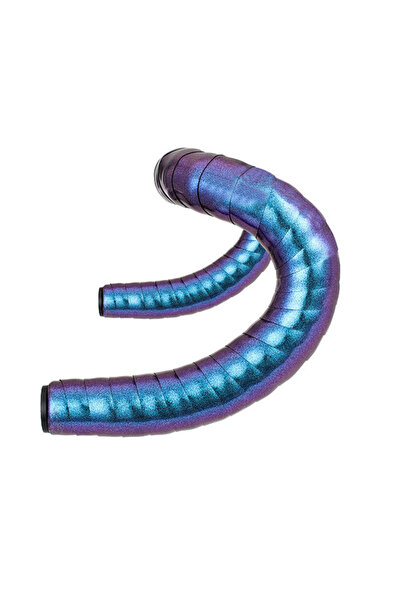 Choice شريط مقود دراجة طريق بلون أزرق حربائي، شريط مقود دراجة EVA/PU قابل للت...