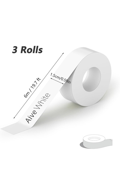 Choice 3Roll 15mmX6m 3rolls 15mmX6m Continuous label paper for Q31 Q32 Q30S Q30 D35 D10 Label Maker Tape, 1