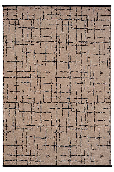 Gaia Beige Carpet Washable Non-Slip Base Chenille Rug Woven Cotton Base Rug 10119