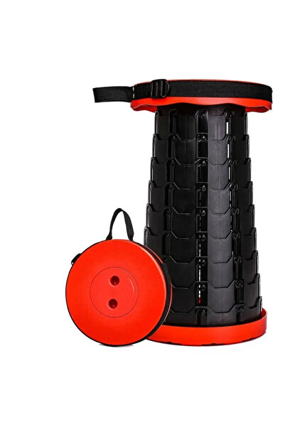 Choice كرسي قابل للطي باللون الأحمر سميك للسفر في الهواء الطلق، قابل للسحب وا...