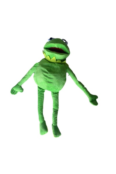 Choice دمية كيرميت الضفدع المضحكة المصنوعة من القطيفة بطول 60 سم، دمية يد على...