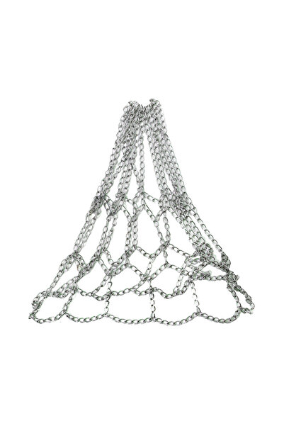 Choice1 شبكة كرة سلة فضية متينة من APWIKOGER، مقاومة للصدأ، مصنوعة من سلسلة ح...