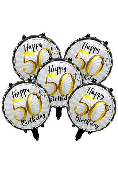 Choice 18inch 50th 5pcs 18inch 21st 30th 40th 50th 60th Birthday Balloons Happy Birthday Party Decorations