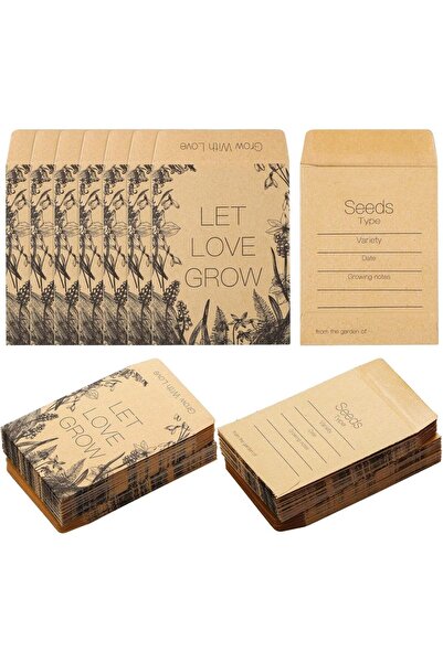 Choice 100 pcs Fresh Style 50/100 Pcs Packets Unfilled Kraft Wedding Favors Packets Self Adhesive Rustic En