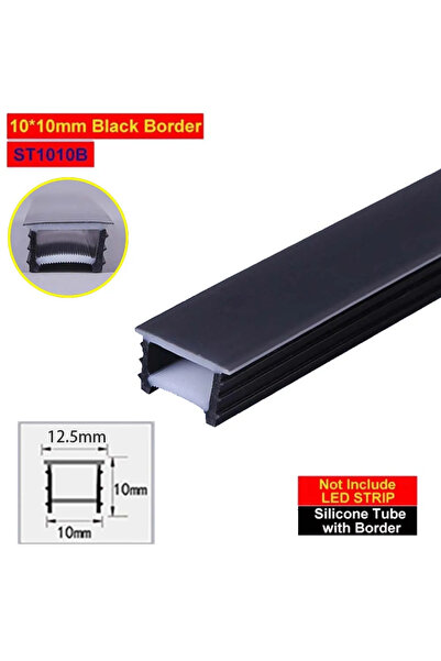 Choice 5M أسود 10x10 1M-5M أنبوب نيون LED مدمج أسود أبيض ناعم غائر IP65 قناة ...