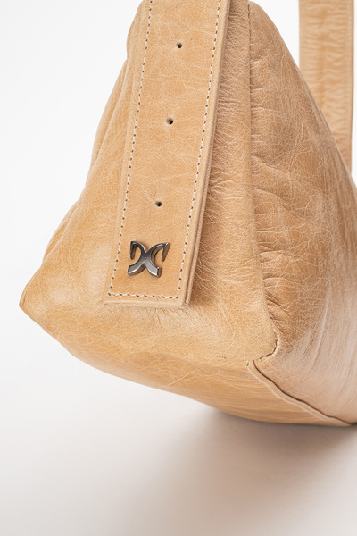 Dericlub Diana Adjustable Belt Shoulder Bag Real Leather Beige