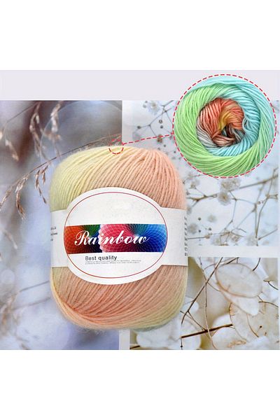 Choice 01 5pcs Wool Rainbow Yarn Hand Knitting Yarn Crochet Yarn Crocheting for Sweater Doll Handmade Cro