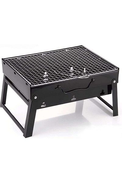 Generic Folding Charcoal Barbecue Grill – Portable Outdoor BBQ Grill, Thickened Black Steel, Compact & Dur