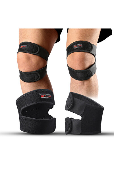 Choice قطعتان - أسود، نصف قطعة، دعامة ركبة قابلة للتعديل، كم رضفة الركبة، غطا...