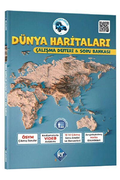 Efsane Yayınları Dünya Haritaları Çalışma Defteri ve Soru Bankası / ÖSYM Çıkm...