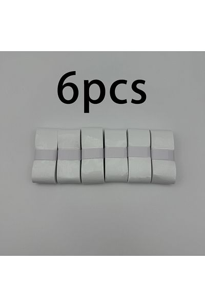 Choice white 6pcs, [popular choice] Anti slip adhesive flat hand glue for badminton/tennis rackets, profess