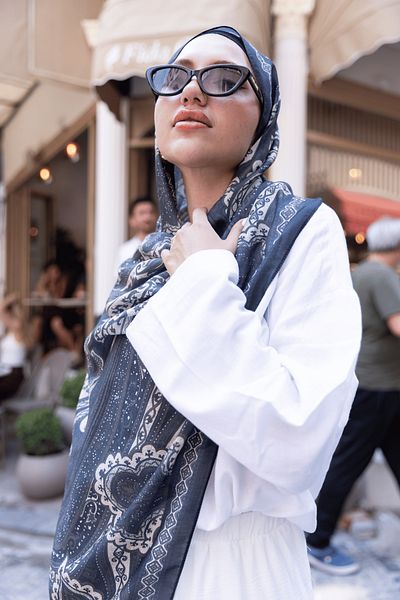 Oxygen Scarfs New Ethnic Pattern Cotton Silk Shawl 65301