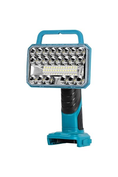 Choice مصباح يدوي لاسلكي أزرق 18 واط 2000 لومن من ماكيتا 18 فولت، منفذ يو إس بي، للتخييم والمشي لمسافات طويلة وجلسات العمل