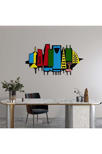 Marktna منحوتة ديكور خشبية بتصميم المعالم السعودية