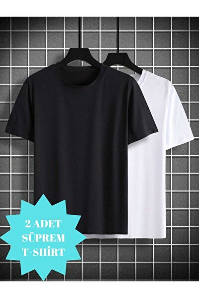 THE WHITE Tricou de damă, set de 2 piese, combinație negru/alb