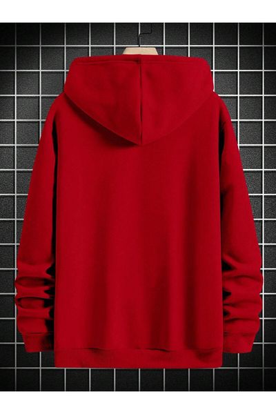 StartMore Red Unisex Women/Men Red Chicago Oversize Hoodie