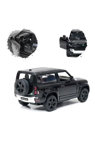 Kinsmart Land Rover Defender 90 Black 1:36 Officially Licensed Die-Cast Metal Model Car