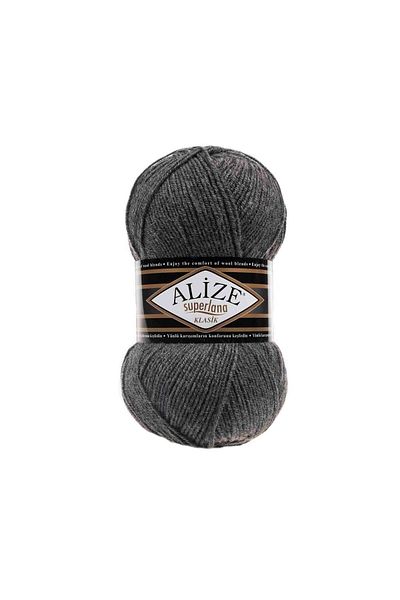 Alize Superlana Classic Hand Knitting Yarn 100g – 75% Acrylic 25% Wool – Color No: 182 - Medium Gray Melange
