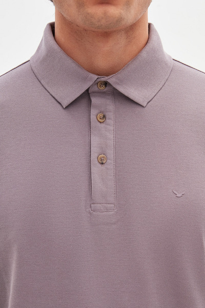 D'S Damat Ds Damat Regular Fit Sorbe Pike Dokulu %100 Pamuk Polo Tişört