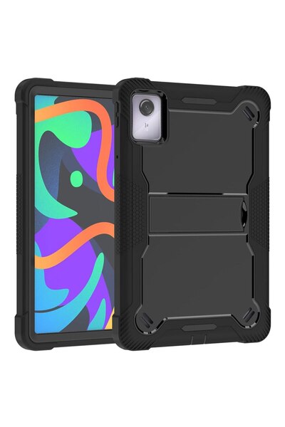 CLICK Husă compatibilă cu Lenovo Tab M11 + folie de protecție pentru ecran, S23, Premium Lexgard, negru intens