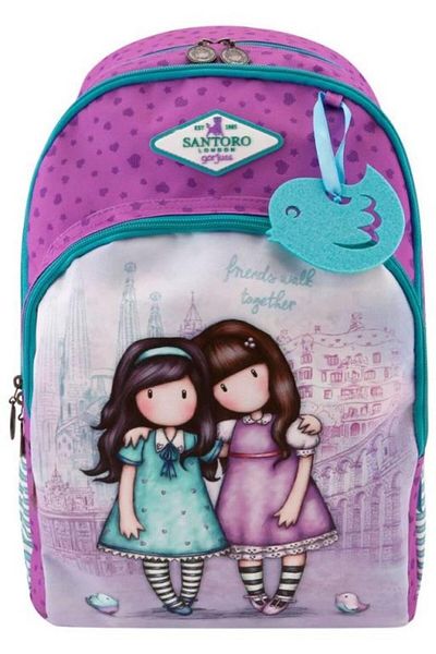 Santoro Gorjuss Cityscape Three-compartment schoolbag - Fr