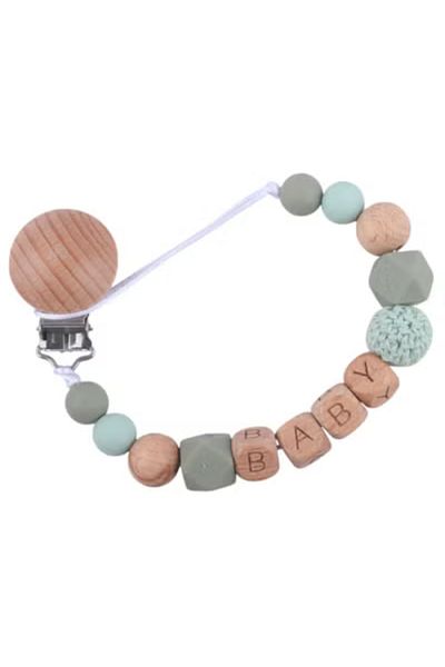 Fun Moment Wooden and Silicone Pacifier Clip