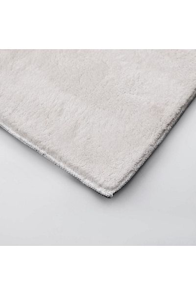 divendi-ro Decorative velvety carpet mat, soft texture, non-slip inner layer, 150x100 cm, white