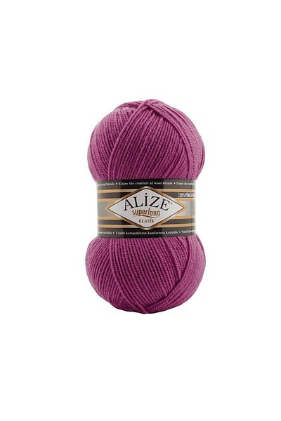 Alize Superlana Classic Hand Knitting Yarn 100g – 75% Acrylic 25% Wool – Color No: 286 - Dusty Rose