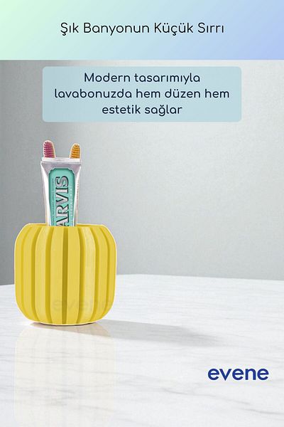 Evene Θήκη οδοντόβουρτσας Βάση οδοντόβουρτσας Βάση οδοντόβουρτσας Ανοιχτό κίτρινο χρώμα Μοντέλο 79