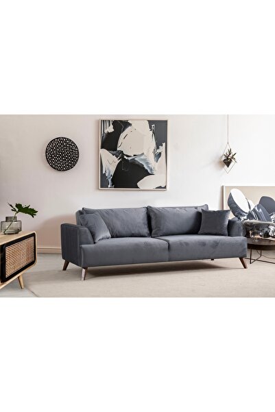 Vivense BUHARA ÜÇLÜ YATAKLI KOLTUK, KOYU GRİ