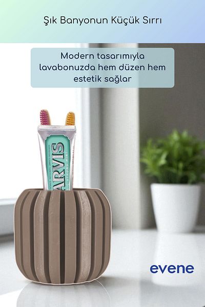Evene Θήκη οδοντόβουρτσας Βάση οδοντόβουρτσας Βάση οδοντόβουρτσας Dark Mink Color Model 79