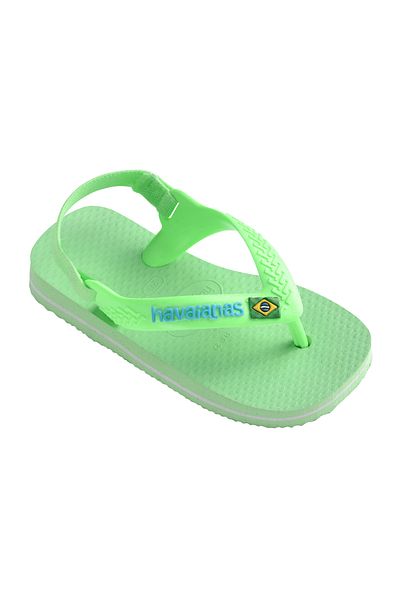 Havaianas Baby Brasil Logo II Flip Flops - Green Garden