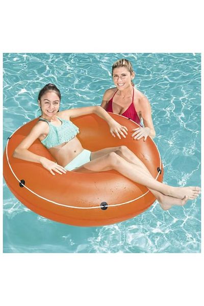 BESTWAY 47 Inch Round Swim Ring – Durable PVC Floating Tube for Pool, Beach, and Water Fun