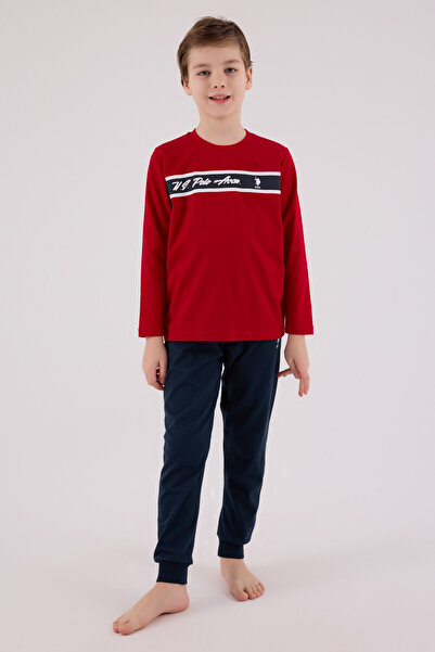U.S. Polo Assn. U.S. Polo Assn Erkek Çocuk Kırmızı Pijama Takımı