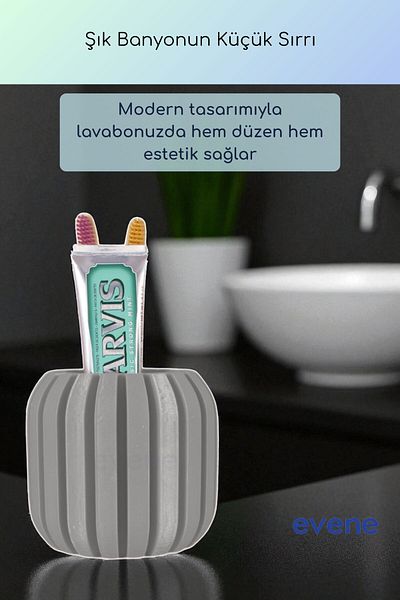 Evene Θήκη οδοντόβουρτσας Βάση οδοντόβουρτσας Βάση οδοντόβουρτσας Γκρι Χρώμα Μοντέλο 79