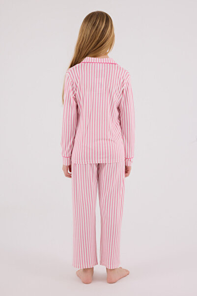 U.S. Polo Assn. U.S. Polo Assn Kız Çocuk Pembe Gömlek Pijama Takımı