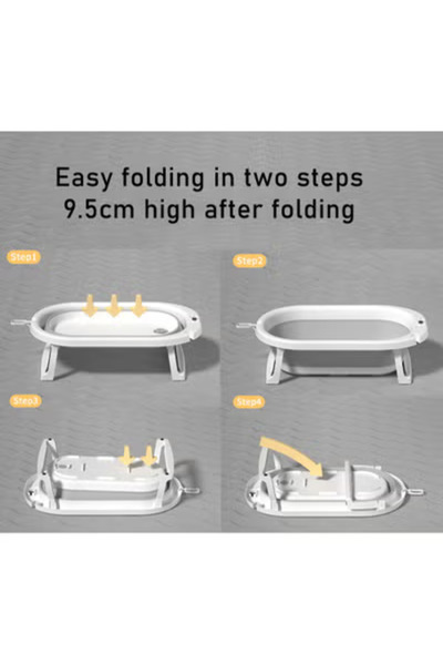 Fun Moment Foldable Baby Bathtub with Thermometer